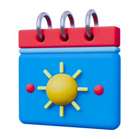 Calendar Summer 3D Icon