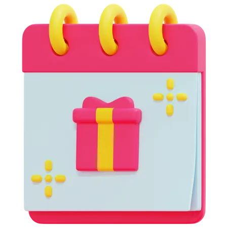 Calendar Surprise  3D Icon