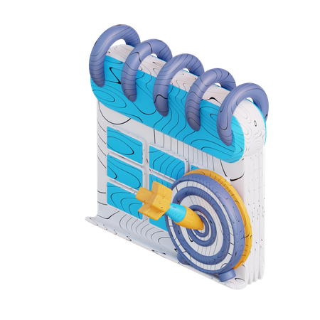 Calendar Target  3D Icon