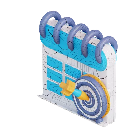 Calendar Target  3D Icon