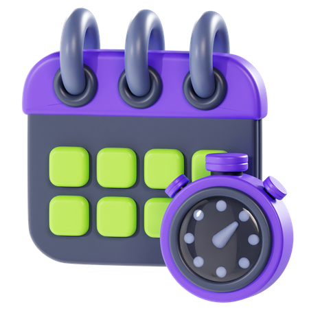 Calendar Time  3D Icon