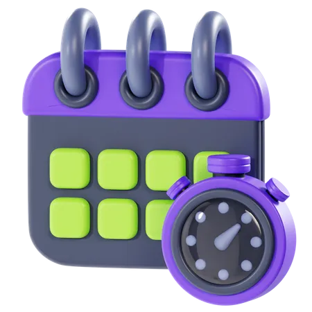 Calendar Time  3D Icon