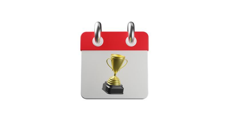 Calendar Trophy  3D Icon