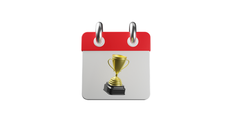 Calendar Trophy  3D Icon