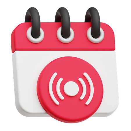 Calendar Wifi  3D Icon
