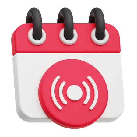 Calendar Wifi  3D Icon