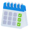 Calendar with checklist