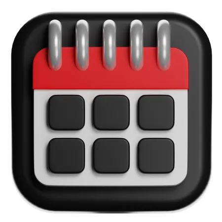 Calendar With Header  3D Icon