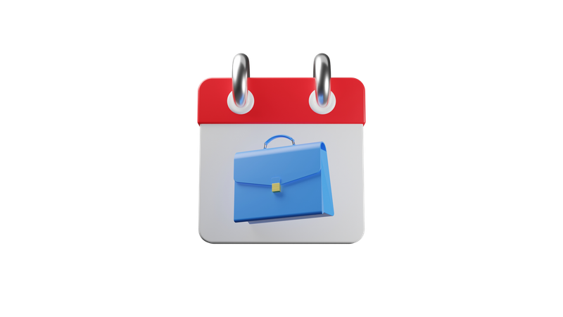 Calendar Work  3D Icon