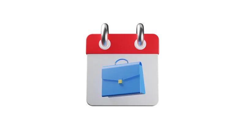 Calendar Work  3D Icon