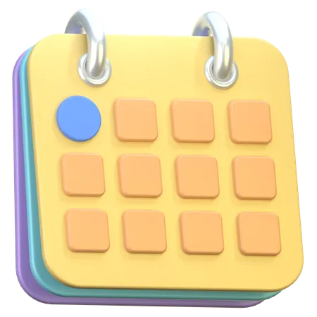 Calendario  3D Icon