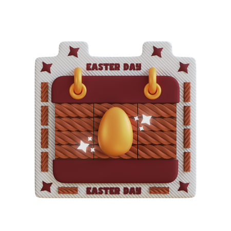 Calendário Ovo de Páscoa  3D Icon