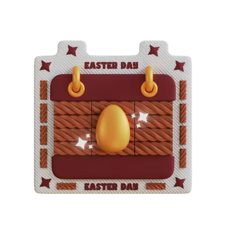 Calendario Huevo de Pascua  3D Icon