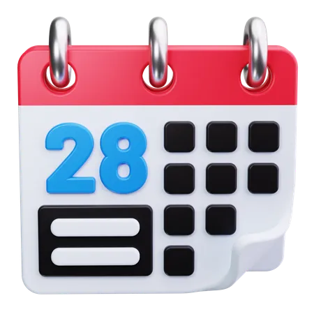 Calendário  3D Icon