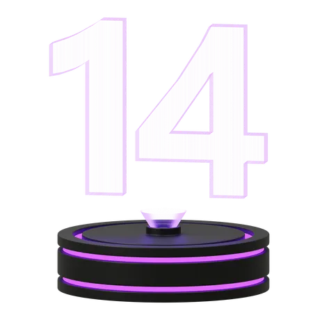 Calendário 14  3D Icon