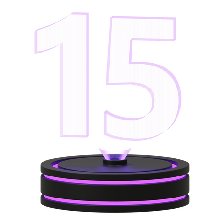 Calendário 15  3D Icon