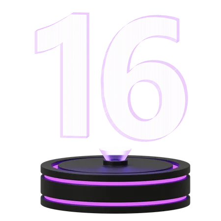 Calendario 16  3D Icon