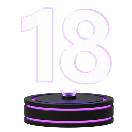 Calendário 18  3D Icon