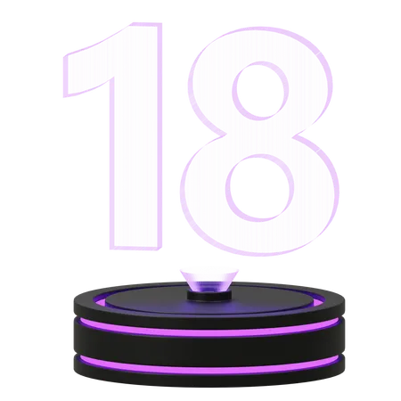 Calendário 18  3D Icon