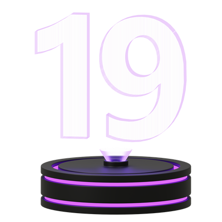 Calendário 19  3D Icon