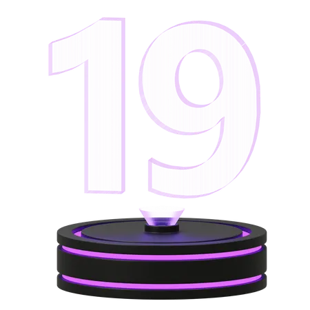 Calendário 19  3D Icon