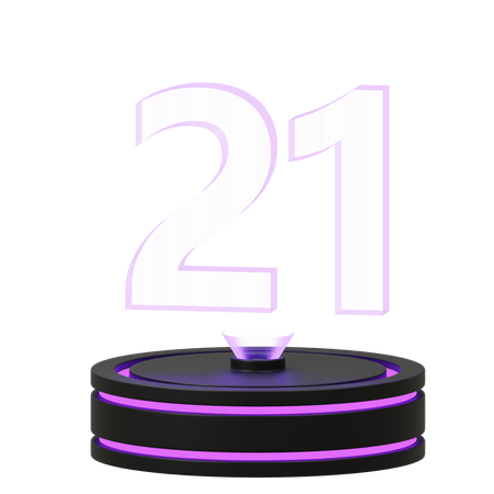 Calendário 21  3D Icon