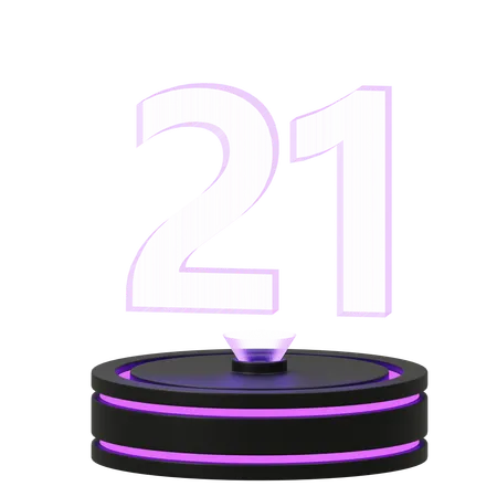 Calendário 21  3D Icon