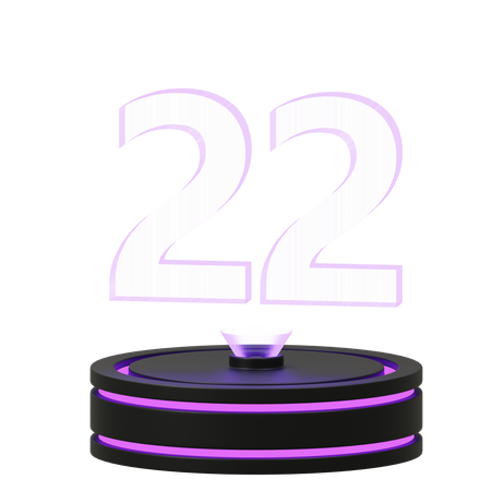 Calendário 22  3D Icon