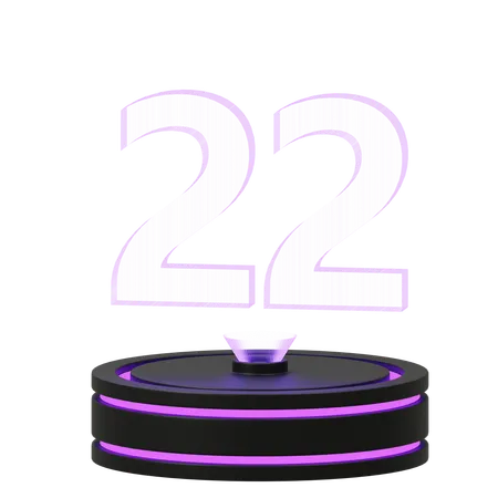 Calendário 22  3D Icon