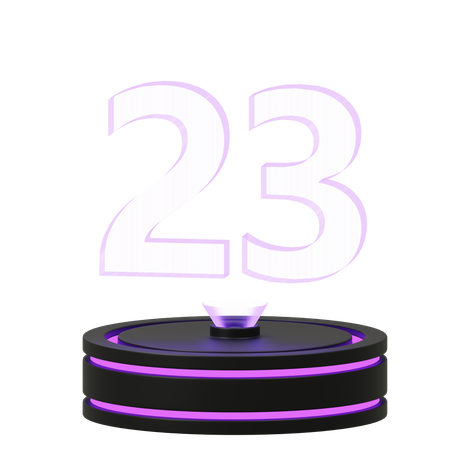 Calendario 23  3D Icon