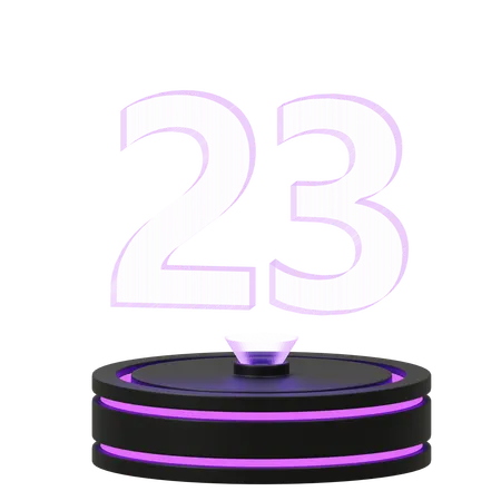 Calendario 23  3D Icon