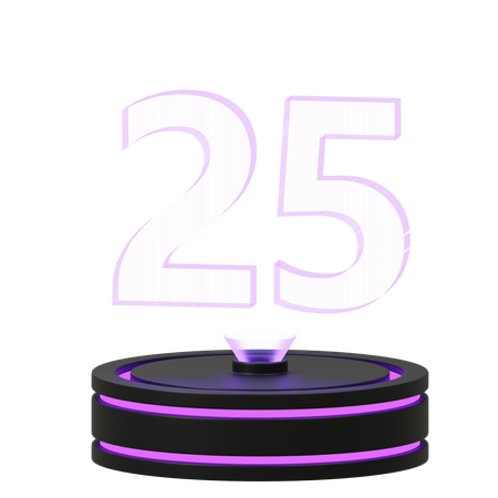 Calendário 25  3D Icon