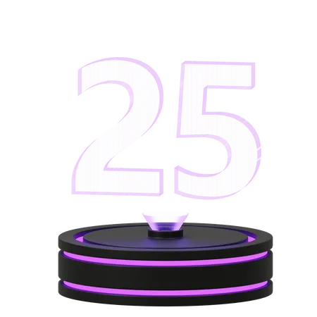 Calendário 25  3D Icon