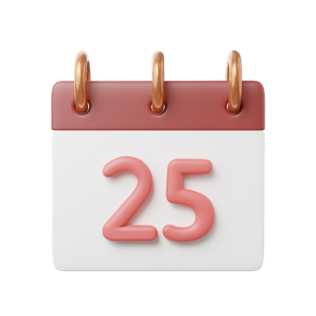 Calendario de 25 fechas  3D Icon