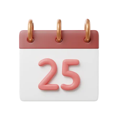 Calendario de 25 fechas  3D Icon