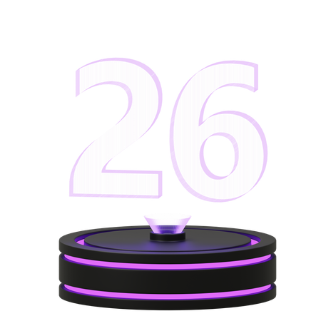 Calendário 26  3D Icon