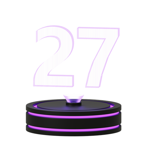 Calendário 27  3D Icon