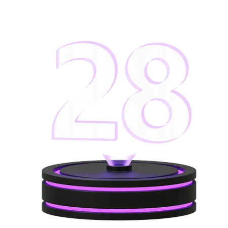 Calendario 28  3D Icon