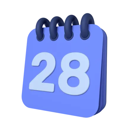 Calendario 28 3D Icon