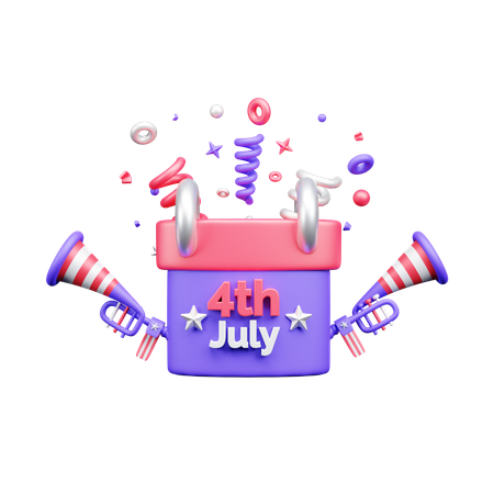 Calendario del 4 de julio  3D Icon