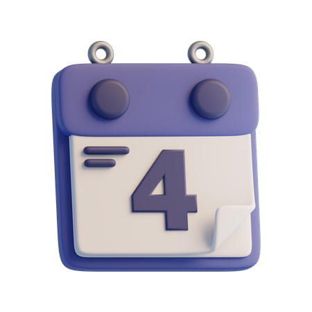 Calendario 4 luglio  3D Icon