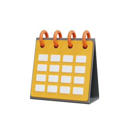 Calendário  3D Illustration