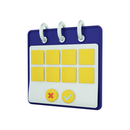 Calendario  3D Illustration