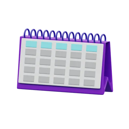 Calendario  3D Illustration