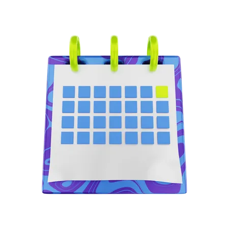 Calendário  3D Illustration