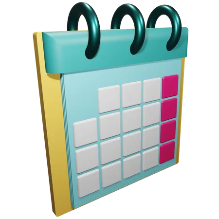 Calendário  3D Icon