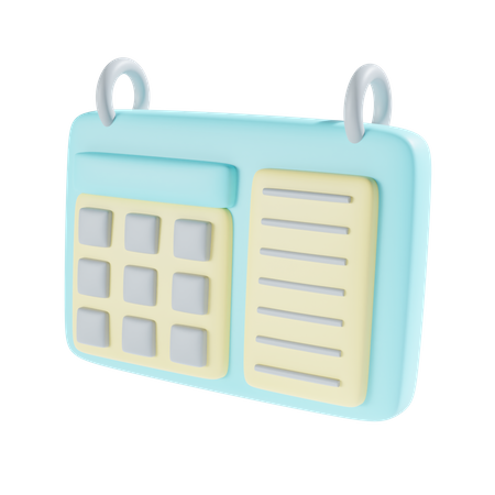 Calendario  3D Icon