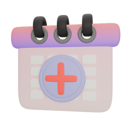 Calendário adicionar uma nova programação  3D Icon