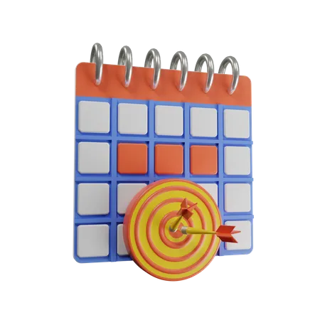 Calendário de destino  3D Illustration