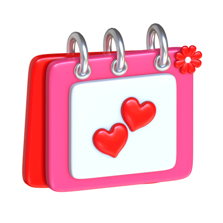 Calendário de amor  3D Icon